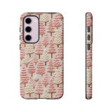 Pink Christmas Trees 3D Embroidery Phone Case for iPhone, Samsung, Pixel Samsung Galaxy S23 Plus / Matte