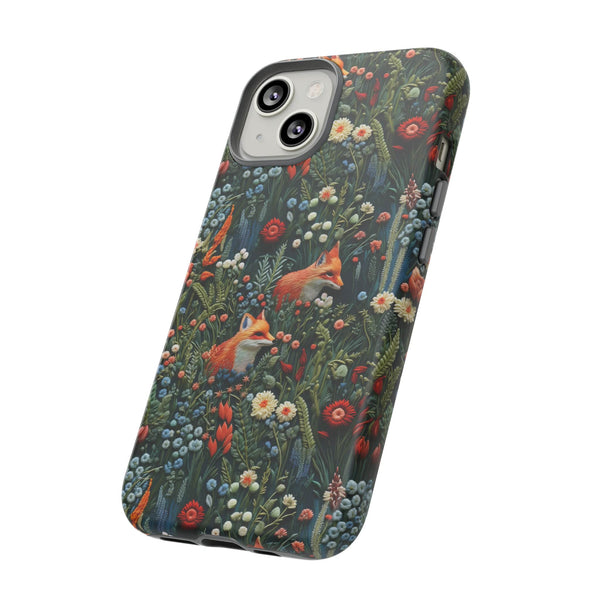 Botanical Fox Aesthetic Phone Case for iPhone, Samsung, Pixel