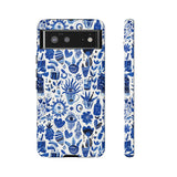 Blue State of Life Phone Case - Trendy Navy Blue Collage Protective Phone Cover for iPhone, Samsung, Pixel