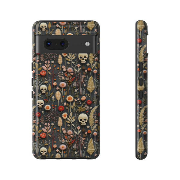 Magical Skull Garden Aesthetic 3D Phone Case for iPhone, Samsung, Pixel