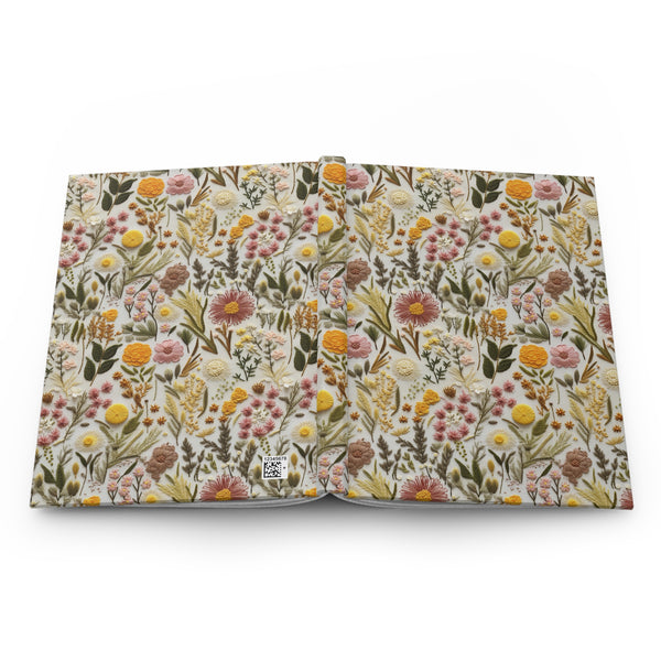 Whimsy Wildflower Journal - Hardcover Lined Blank Notebook