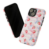 Dreamy Strawberry Cloud Phone Case - Pretty Pink Sky Protective Phone Cover for iPhone, Samsung, Pixel