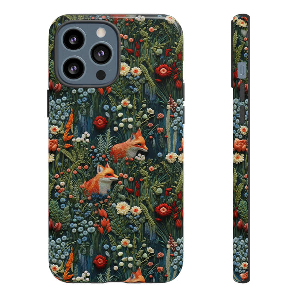 Botanical Fox Aesthetic Phone Case for iPhone, Samsung, Pixel