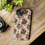 Cowboy Santa Embroidery Phone Case for iPhone, Samsung, Pixel