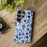 Blue State of Life Phone Case - Trendy Navy Blue Collage Protective Phone Cover for iPhone, Samsung, Pixel