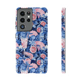 Beachy Blue Collage Phone Case - Trendy Navy Blue and Pink Aesthetic Protective Phone Cover for iPhone, Samsung, Pixel