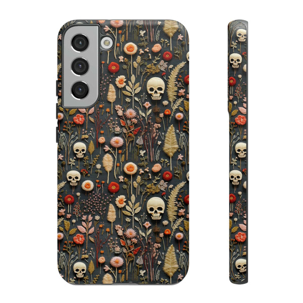 Magical Skull Garden Aesthetic 3D Phone Case for iPhone, Samsung, Pixel