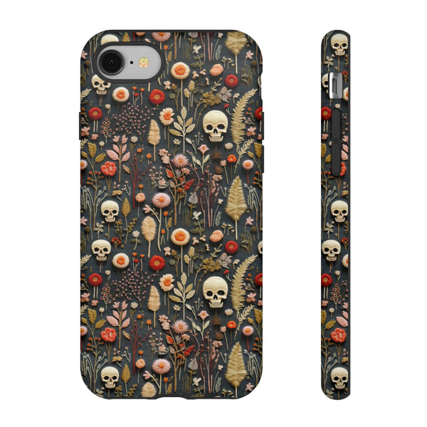 Magical Skull Garden Aesthetic 3D Phone Case for iPhone, Samsung, Pixel
