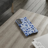 Blue State of Life Phone Case - Trendy Navy Blue Collage Protective Phone Cover for iPhone, Samsung, Pixel