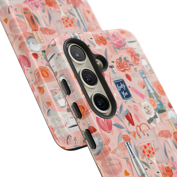 Pretty Pink Collage Phone Case - Preppy Trendy Art Aesthetic Phonecase for iPhone, Samsung, Pixel