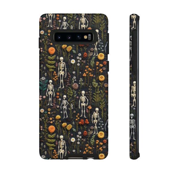 Mini Skeletons in Mystique Garden 3D Phone Case for iPhone, Samsung, Pixel