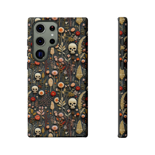 Magical Skull Garden Aesthetic 3D Phone Case for iPhone, Samsung, Pixel