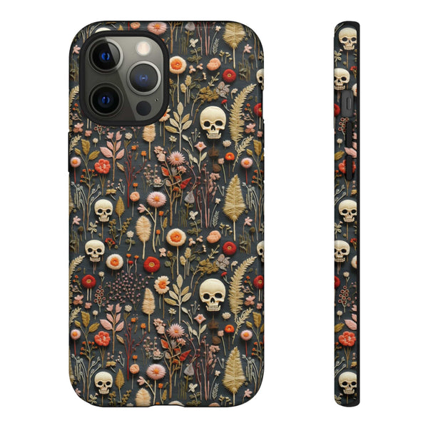 Magical Skull Garden Aesthetic 3D Phone Case for iPhone, Samsung, Pixel