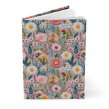 Whirly Meadow Wildflower Journal - Hardcover Blank Lined Notebook