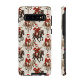 Cowboy Santa Embroidery Phone Case for iPhone, Samsung, Pixel Samsung Galaxy S10 / Glossy