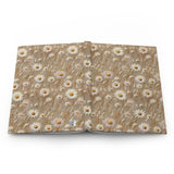 Wildflower Meadow Daisy Journal - Hardcover Blank Lined Notebook