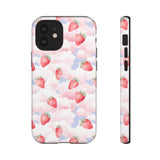 Dreamy Strawberry Cloud Phone Case - Pretty Pink Sky Protective Phone Cover for iPhone, Samsung, Pixel