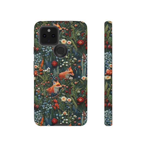 Botanical Fox Aesthetic Phone Case for iPhone, Samsung, Pixel