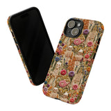 Skeletons in Bloom Garden 3D Aesthetic Phone Case for iPhone, Samsung, Pixel