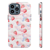 Dreamy Strawberry Cloud Phone Case - Pretty Pink Sky Protective Phone Cover for iPhone, Samsung, Pixel