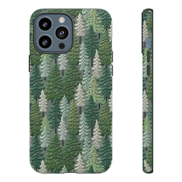 Christmas Forest 3D Aesthetic Phone Case for iPhone, Samsung, Pixel