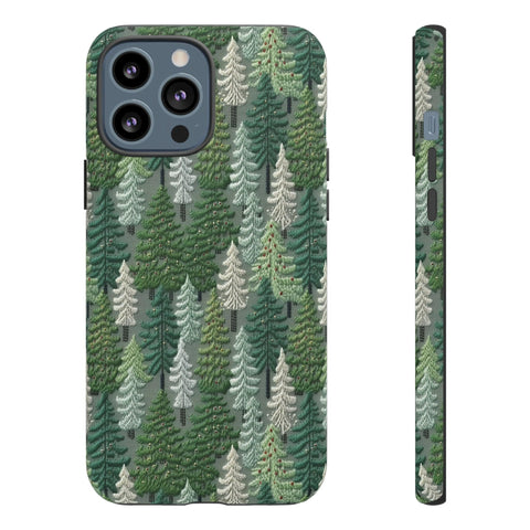 Christmas Forest 3D Aesthetic Phone Case for iPhone, Samsung, Pixel