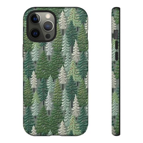 Christmas Forest 3D Aesthetic Phone Case for iPhone, Samsung, Pixel
