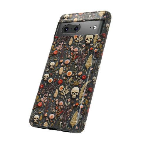 Magical Skull Garden Aesthetic 3D Phone Case for iPhone, Samsung, Pixel