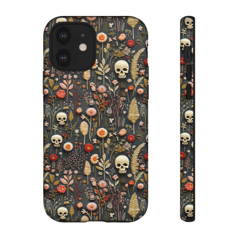 Magical Skull Garden Aesthetic 3D Phone Case for iPhone, Samsung, Pixel