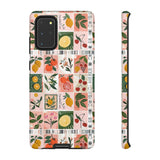 Fruit Stamps Collage Phone Case - Trendy Stickers Aesthetic Protective Phone Cover for iPhone, Samsung, Pixel