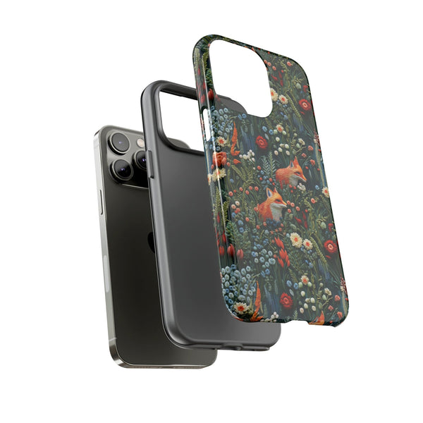 Botanical Fox Aesthetic Phone Case for iPhone, Samsung, Pixel