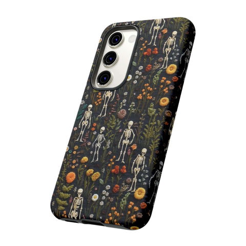 Mini Skeletons in Mystique Garden 3D Phone Case for iPhone, Samsung, Pixel
