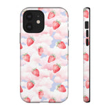 Dreamy Strawberry Cloud Phone Case - Pretty Pink Sky Protective Phone Cover for iPhone, Samsung, Pixel