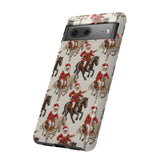 Cowboy Santa Embroidery Phone Case for iPhone, Samsung, Pixel