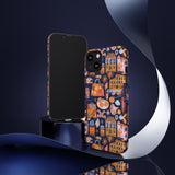 Citrus Coast Collage Phone Case - Blue Orange Trendy Coastal Art Protective Phone Cover for iPhone, Samsung, Pixel