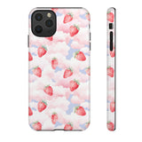 Dreamy Strawberry Cloud Phone Case - Pretty Pink Sky Protective Phone Cover for iPhone, Samsung, Pixel