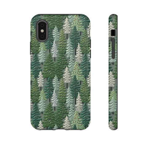 Christmas Forest 3D Aesthetic Phone Case for iPhone, Samsung, Pixel