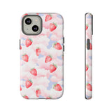 Dreamy Strawberry Cloud Phone Case - Pretty Pink Sky Protective Phone Cover for iPhone, Samsung, Pixel