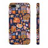 Citrus Coast Collage Phone Case - Blue Orange Trendy Coastal Art Protective Phone Cover for iPhone, Samsung, Pixel