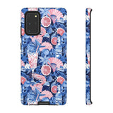 Beachy Blue Collage Phone Case - Trendy Navy Blue and Pink Aesthetic Protective Phone Cover for iPhone, Samsung, Pixel