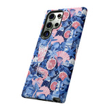 Beachy Blue Collage Phone Case - Trendy Navy Blue and Pink Aesthetic Protective Phone Cover for iPhone, Samsung, Pixel