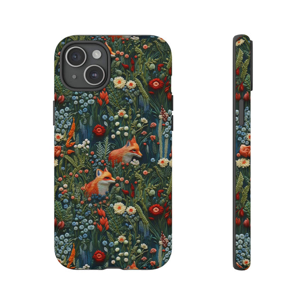 Botanical Fox Aesthetic Phone Case for iPhone, Samsung, Pixel