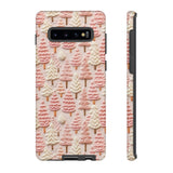Pink Christmas Trees 3D Embroidery Phone Case for iPhone, Samsung, Pixel Samsung Galaxy S10 Plus / Glossy