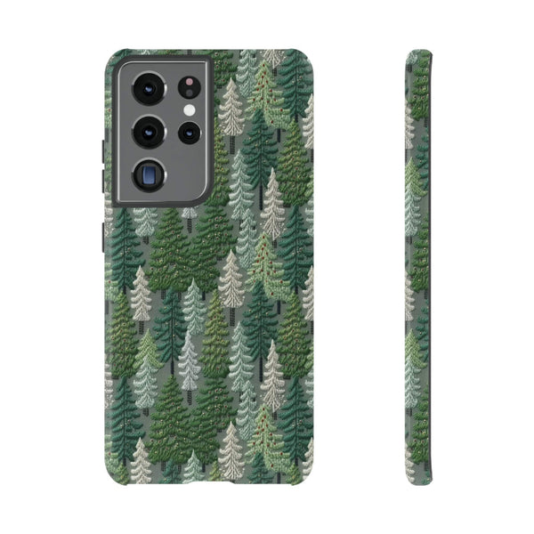 Christmas Forest 3D Aesthetic Phone Case for iPhone, Samsung, Pixel