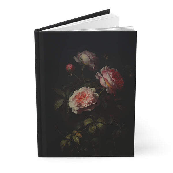 Dark Academia Botanical Rose Aesthetic Notebook