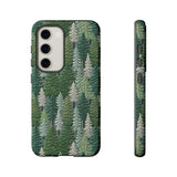 Christmas Forest 3D Aesthetic Phone Case for iPhone, Samsung, Pixel Samsung Galaxy S23 / Glossy