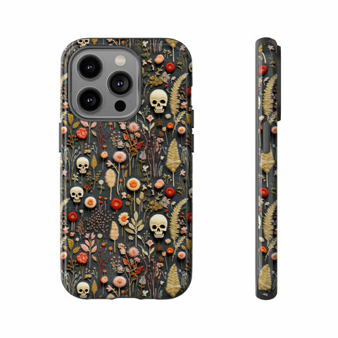 Magical Skull Garden Aesthetic 3D Phone Case for iPhone, Samsung, Pixel