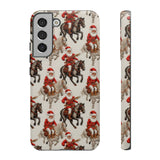Cowboy Santa Embroidery Phone Case for iPhone, Samsung, Pixel Samsung Galaxy S22 Plus / Matte