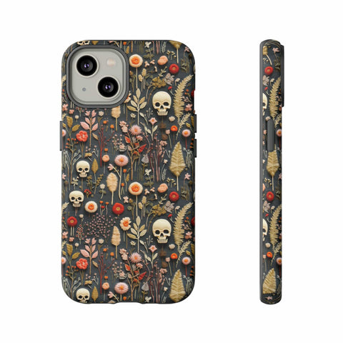 Magical Skull Garden Aesthetic 3D Phone Case for iPhone, Samsung, Pixel