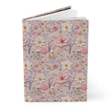 Mauve Meadow Wildflower Journal - Hardcover Blank Lined Notebook